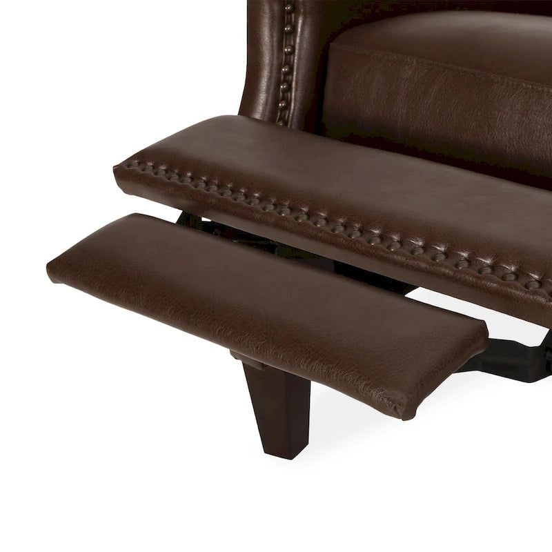 Fauteuil inclinable rembourré à dossier inclinable Cavanaugh avec garniture cloutée par Christopher Knight Home