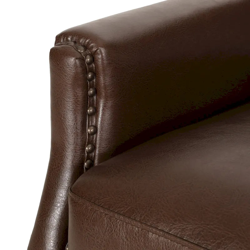 Fauteuil inclinable rembourré à dossier inclinable Cavanaugh avec garniture cloutée par Christopher Knight Home