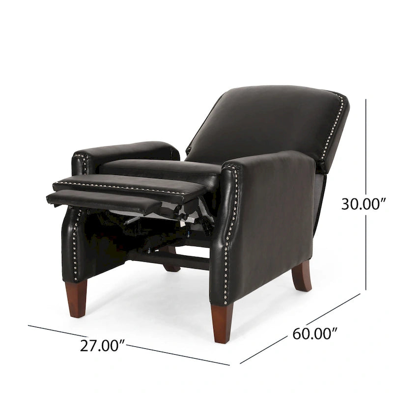 Fauteuil inclinable rembourré à dossier inclinable Cavanaugh avec garniture cloutée par Christopher Knight Home