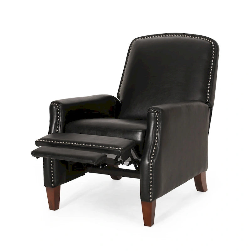 Fauteuil inclinable rembourré à dossier inclinable Cavanaugh avec garniture cloutée par Christopher Knight Home