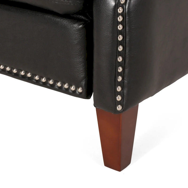 Fauteuil inclinable rembourré à dossier inclinable Cavanaugh avec garniture cloutée par Christopher Knight Home