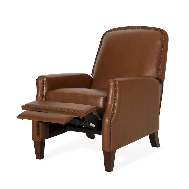 Fauteuil inclinable rembourré à dossier inclinable Cavanaugh avec garniture cloutée par Christopher Knight Home