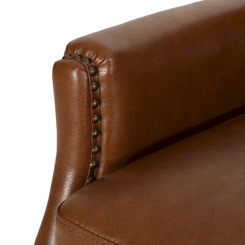 Fauteuil inclinable rembourré à dossier inclinable Cavanaugh avec garniture cloutée par Christopher Knight Home