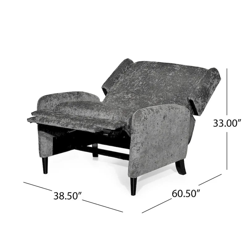Fauteuil inclinable surdimensionné avec mécanisme de repoussage