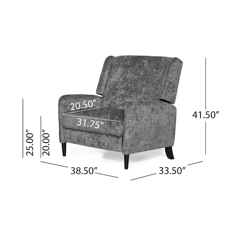 Fauteuil inclinable surdimensionné avec mécanisme de repoussage