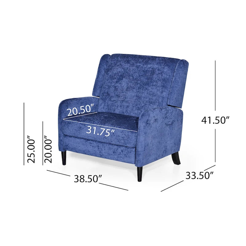 Fauteuil inclinable surdimensionné avec mécanisme de repoussage