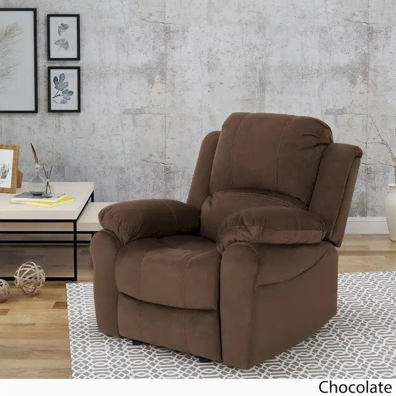 Fauteuil inclinable planeur en microfibre Celestina Bubba par Christopher Knight Home