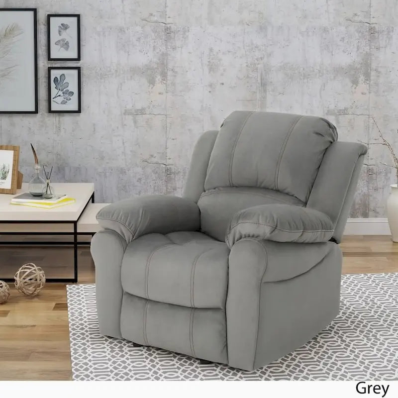 Fauteuil inclinable planeur en microfibre Celestina Bubba par Christopher Knight Home
