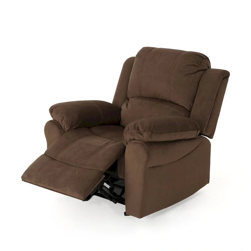 Fauteuil inclinable planeur en microfibre Celestina Bubba par Christopher Knight Home