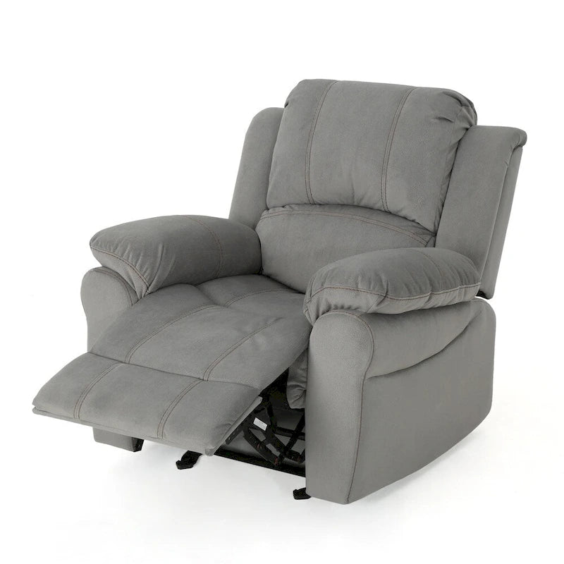 Fauteuil inclinable planeur en microfibre Celestina Bubba par Christopher Knight Home