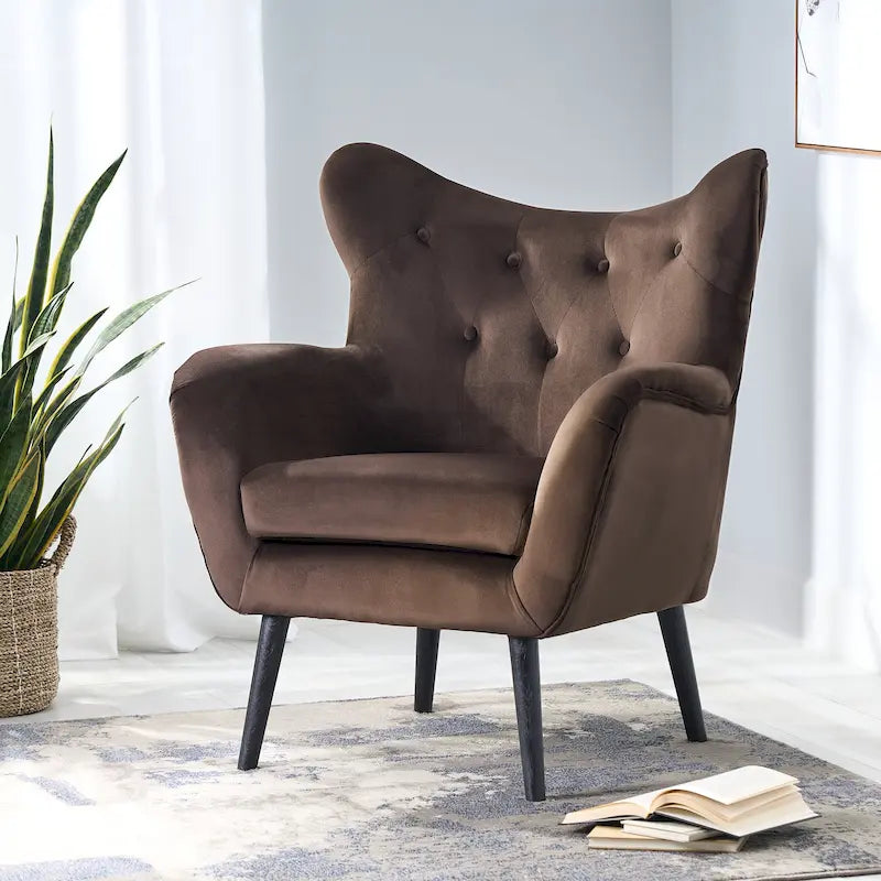 Fauteuil rembourré Alyssa Mid-century de Christopher Knight Home - 30.25P x 34.25L x 39.75H