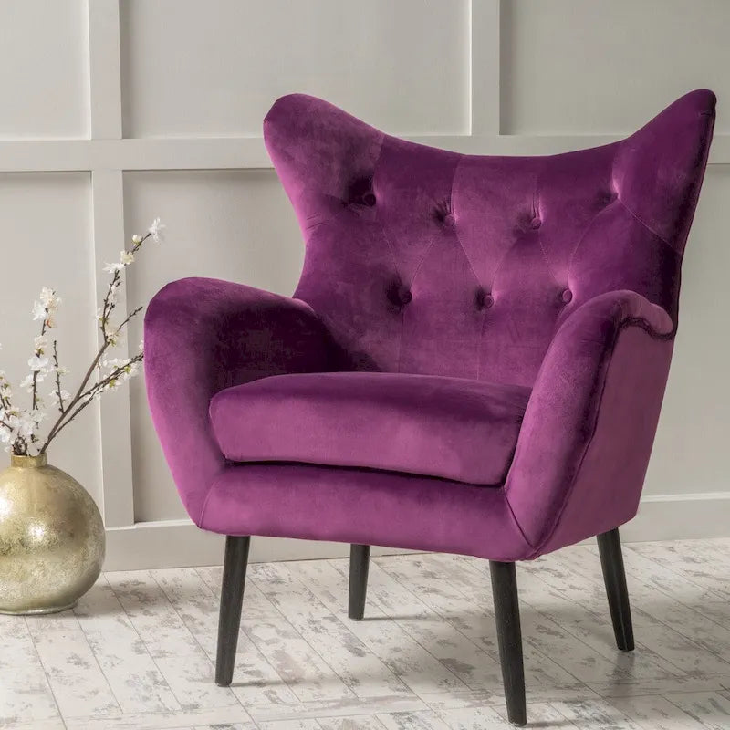 Fauteuil rembourré Alyssa Mid-century de Christopher Knight Home - 30.25P x 34.25L x 39.75H
