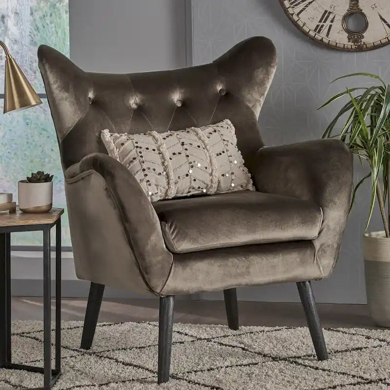 Fauteuil rembourré Alyssa Mid-century de Christopher Knight Home - 30.25P x 34.25L x 39.75H