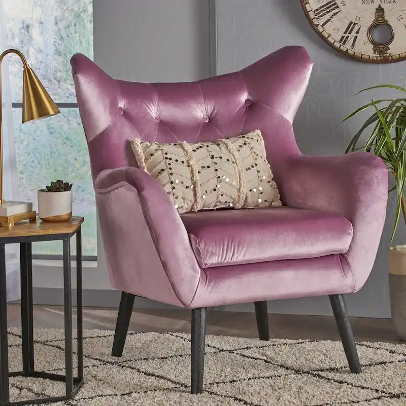 Fauteuil rembourré Alyssa Mid-century de Christopher Knight Home - 30.25P x 34.25L x 39.75H