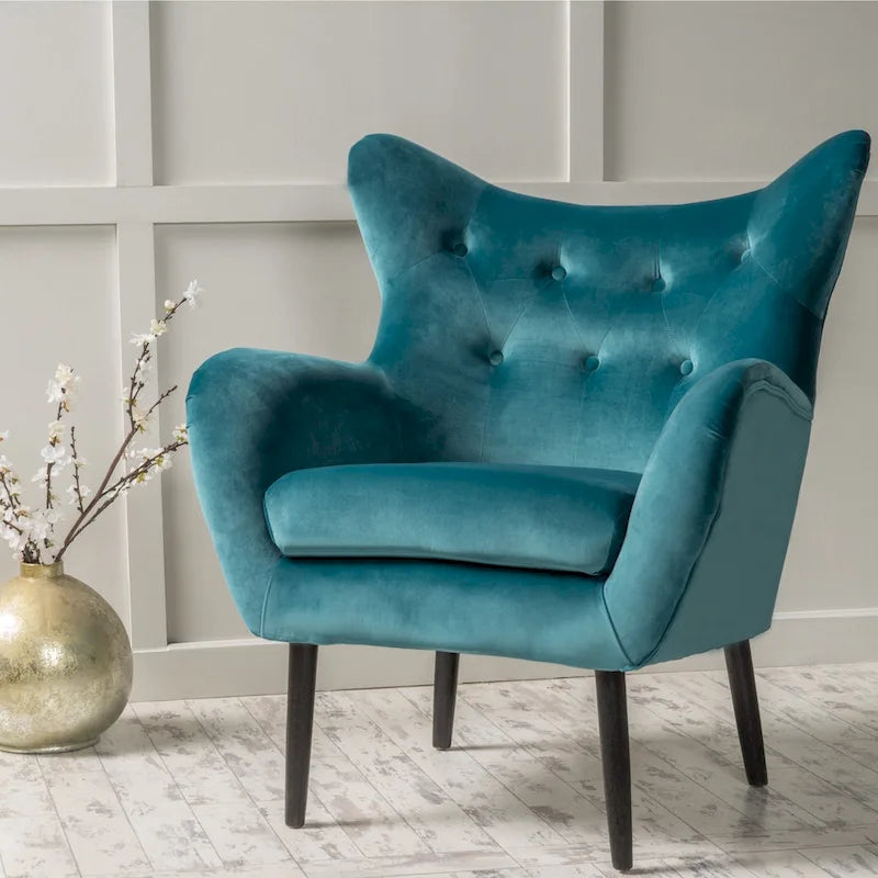 Fauteuil rembourré Alyssa Mid-century de Christopher Knight Home - 30.25P x 34.25L x 39.75H
