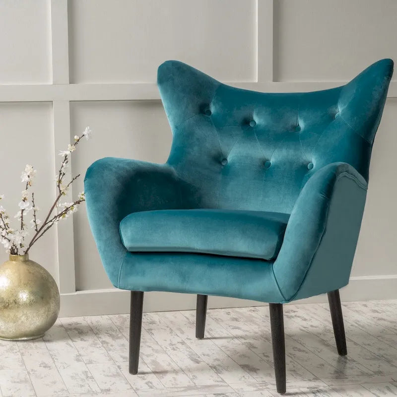 Fauteuil rembourré Alyssa Mid-century de Christopher Knight Home - 30.25P x 34.25L x 39.75H