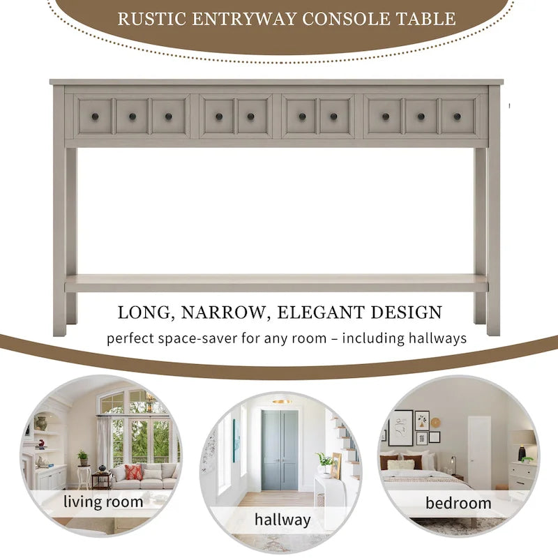 Console de table rustique pour entrée TREXM
