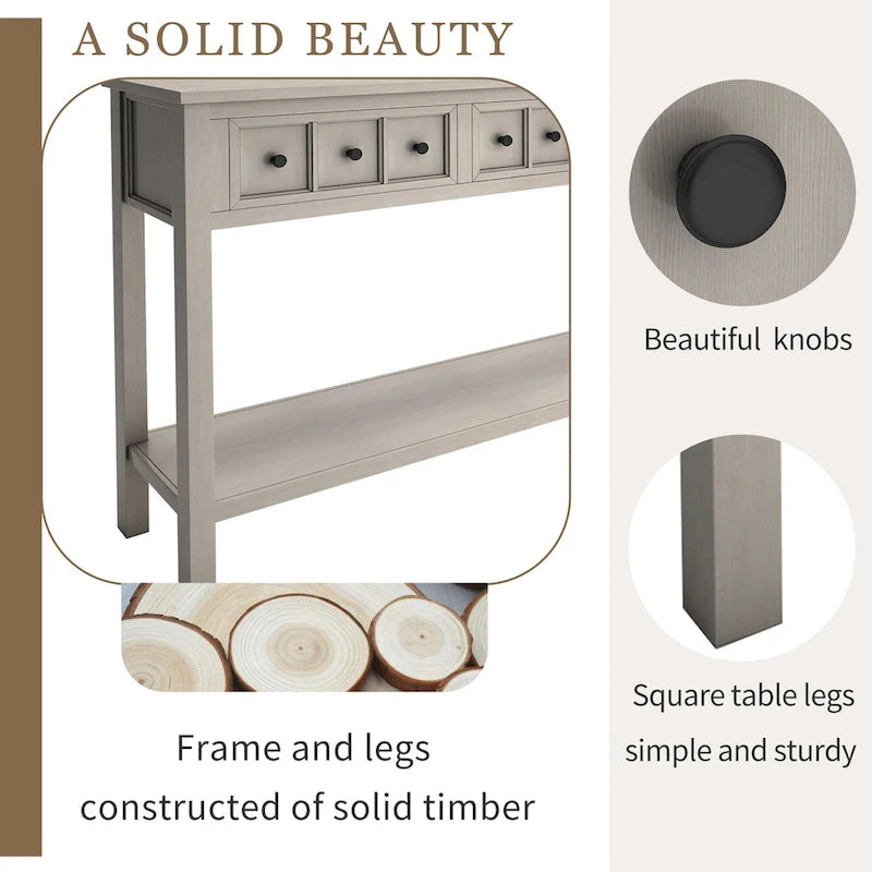 Console de table rustique pour entrée TREXM