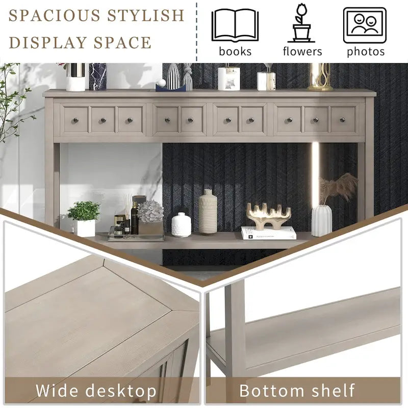 Console de table rustique pour entrée TREXM