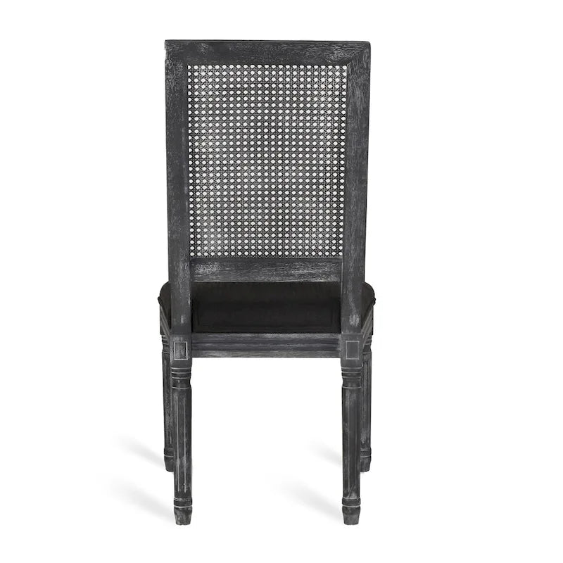 Chaise de salle à manger Regina en bois et cannage (lot de 4)