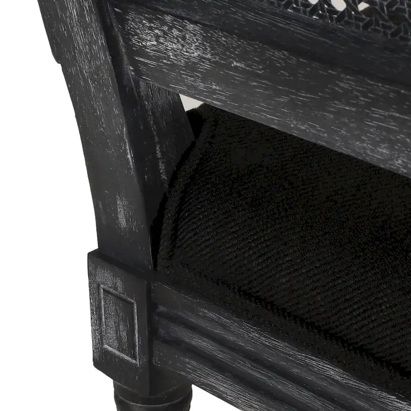 Chaise de salle à manger Regina en bois et cannage (lot de 4)