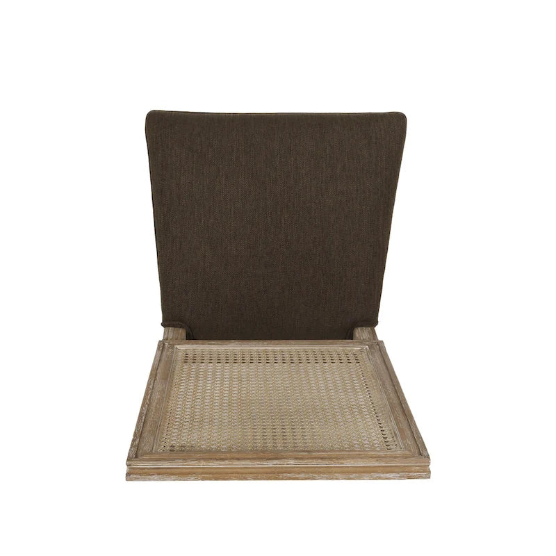 Chaise de salle à manger Regina en bois et cannage (lot de 4)