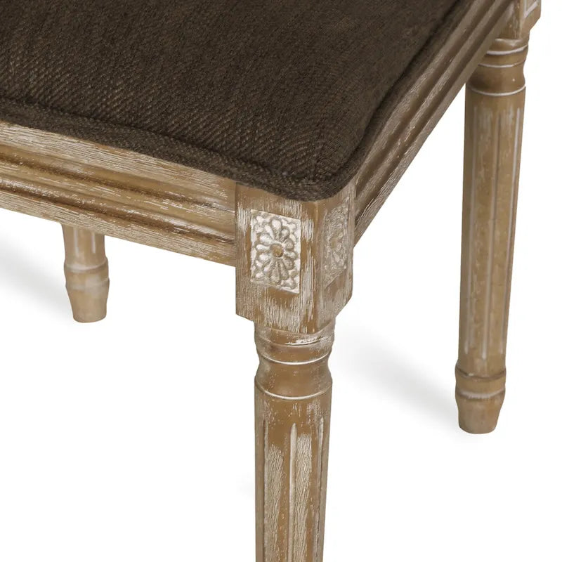 Chaise de salle à manger Regina en bois et cannage (lot de 4)