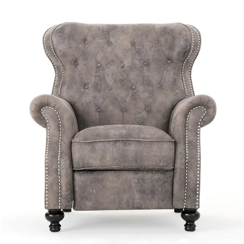 Fauteuil inclinable club en microfibre touffetée Walder par Christopher Knight Home