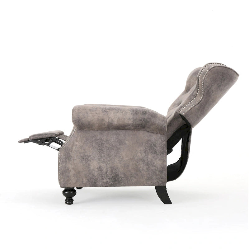Fauteuil inclinable club en microfibre touffetée Walder par Christopher Knight Home