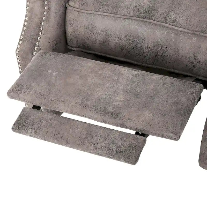 Fauteuil inclinable club en microfibre touffetée Walder par Christopher Knight Home