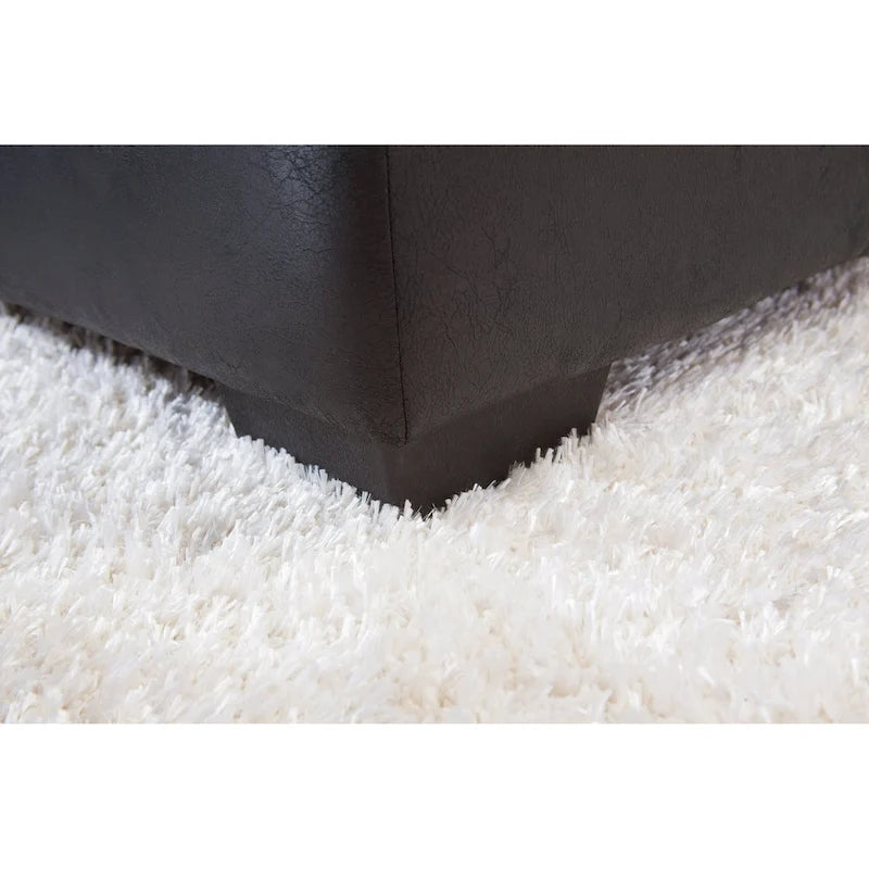 Canapé d'angle American Furniture Classics Casual Comfort anthracite et noir, avec 8 coussins de dossier et 2 coussins décoratifs