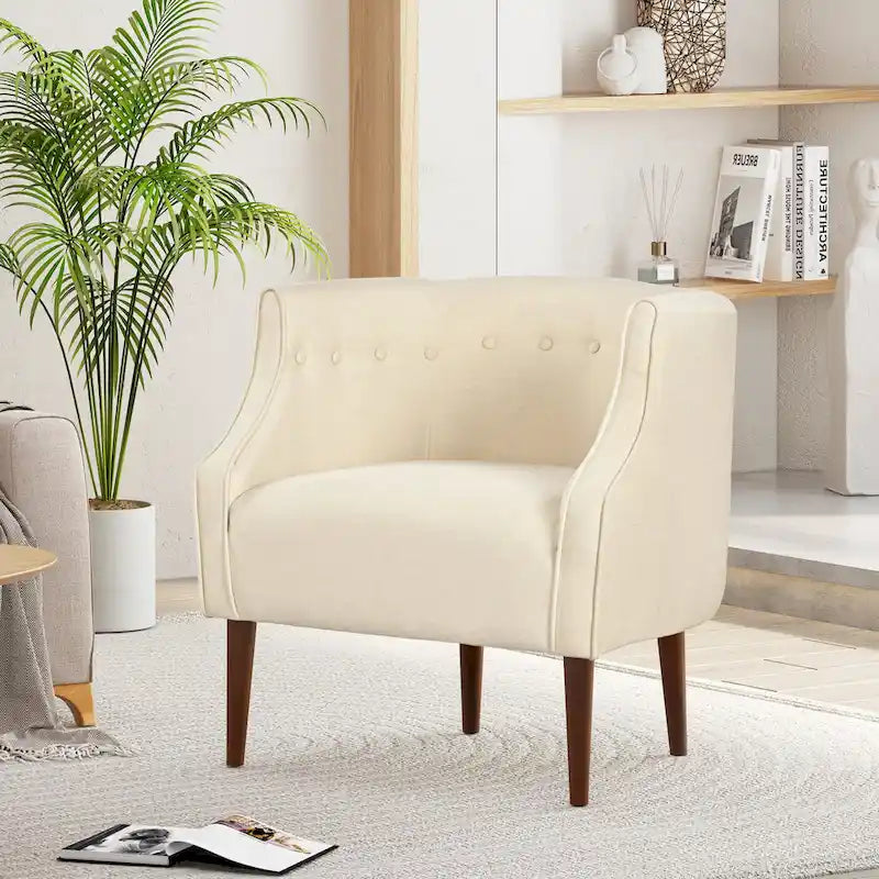 Fauteuil club en tissu capitonné Brandi de Christopher Knight Home – 27,00 L x 28,75 P x 30,50 H