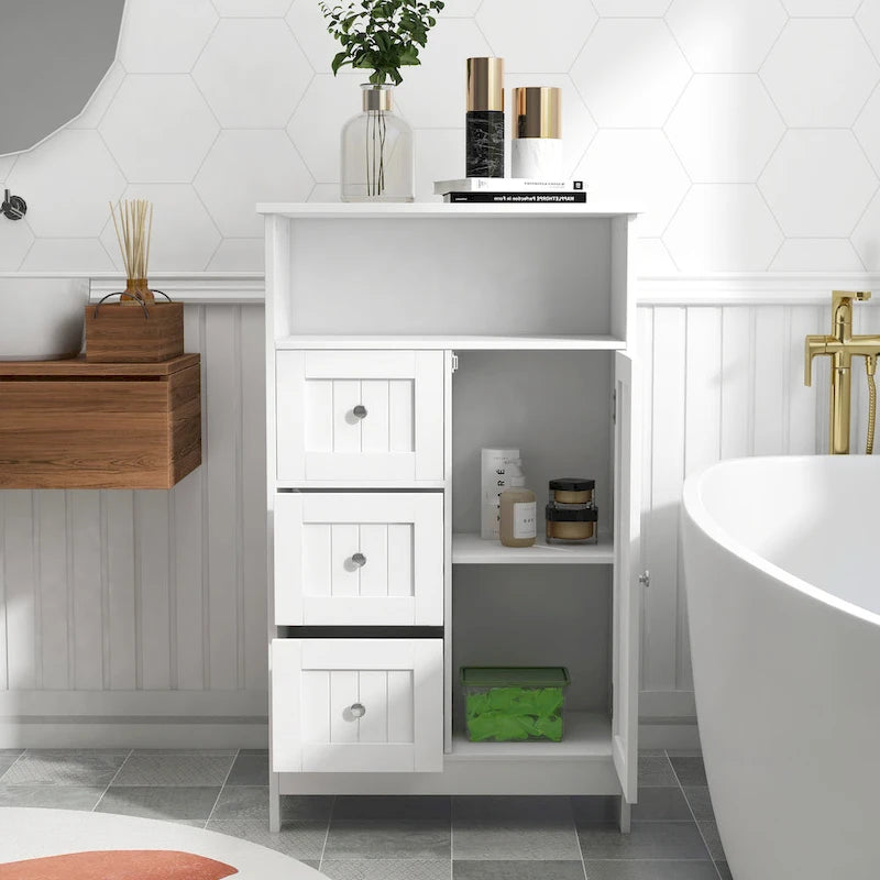 Meuble de rangement de salle de bain sur pied