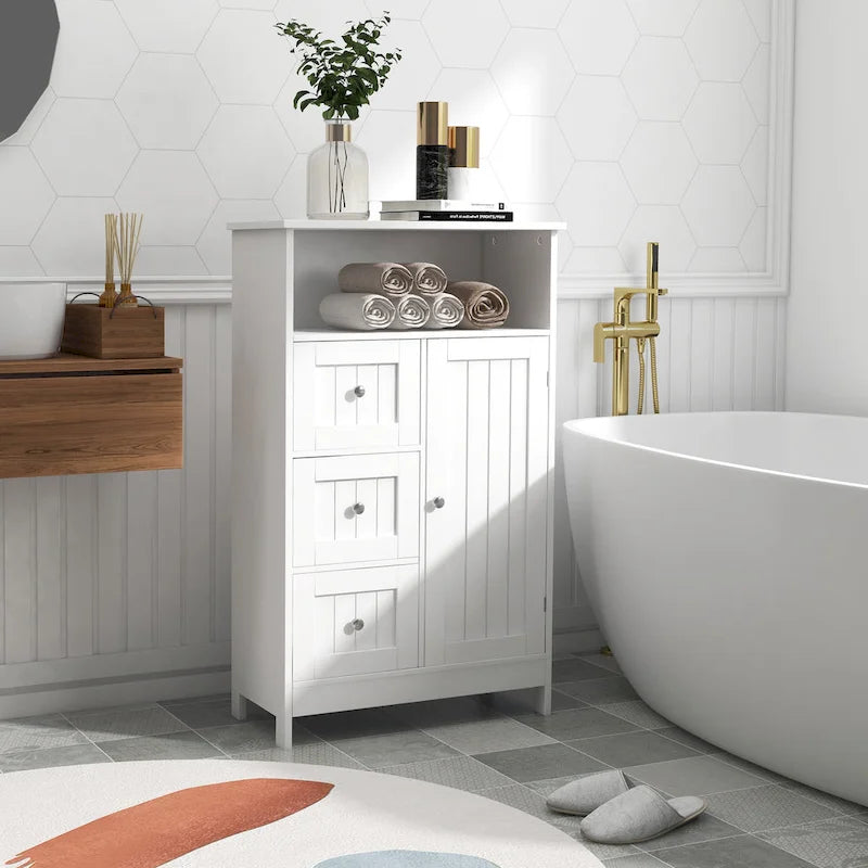 Meuble de rangement de salle de bain sur pied
