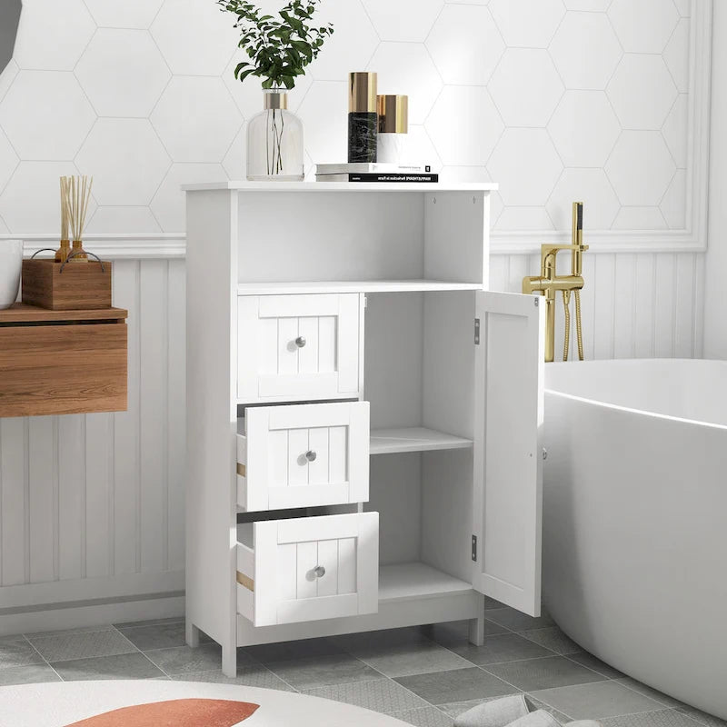 Meuble de rangement de salle de bain sur pied