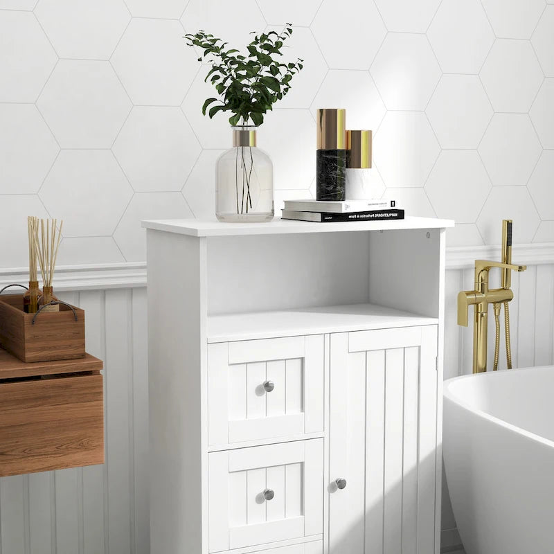 Meuble de rangement de salle de bain sur pied