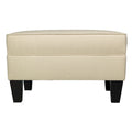 Ottoman carré MJL Furniture Parker en tissu avec passepoil