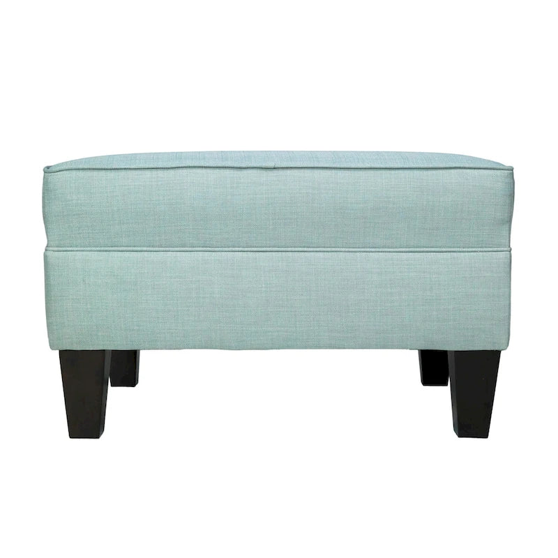 Ottoman carré MJL Furniture Parker en tissu avec passepoil