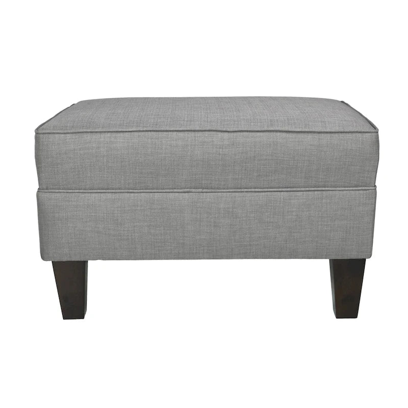 Ottoman carré MJL Furniture Parker en tissu avec passepoil
