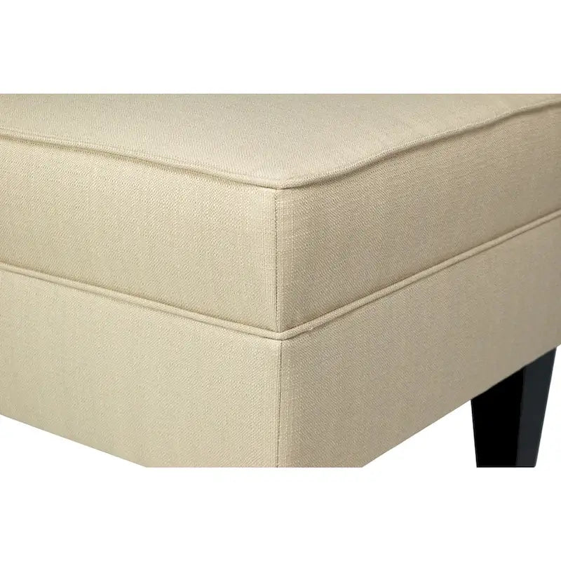 Ottoman carré MJL Furniture Parker en tissu avec passepoil