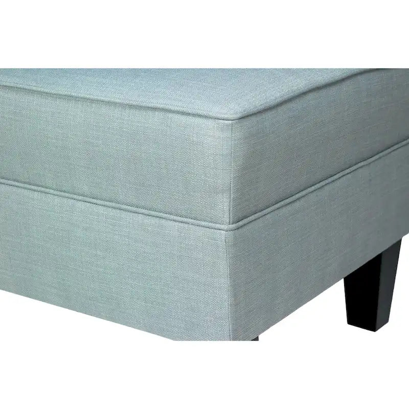 Ottoman carré MJL Furniture Parker en tissu avec passepoil