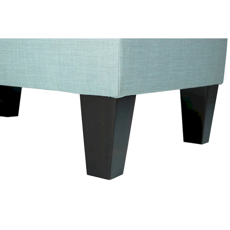 Ottoman carré MJL Furniture Parker en tissu avec passepoil