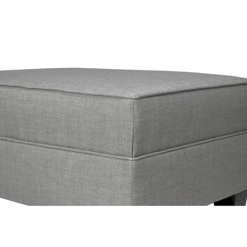 Ottoman carré MJL Furniture Parker en tissu avec passepoil