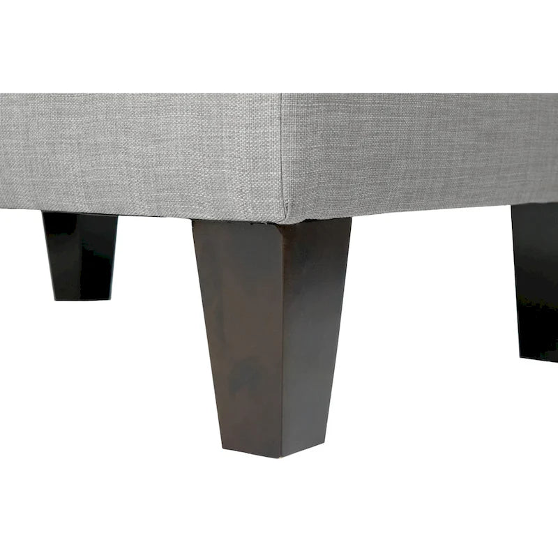 Ottoman carré MJL Furniture Parker en tissu avec passepoil