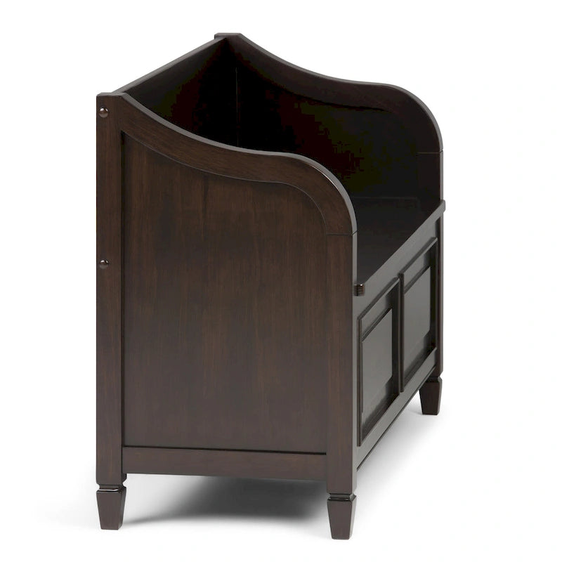 WYNDENHALL Hampshire Banc de rangement traditionnel en bois massif de 42 pouces de large pour entrée - 42 L x 18 P x 29,5 H