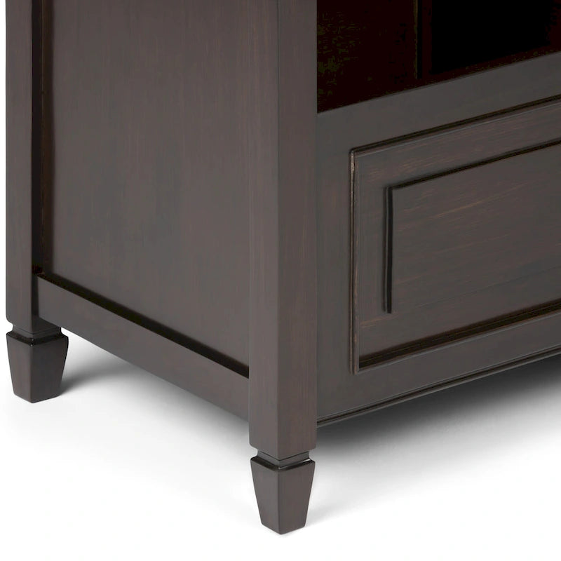 WYNDENHALL Hampshire Banc de rangement traditionnel en bois massif de 42 pouces de large pour entrée - 42 L x 18 P x 29,5 H