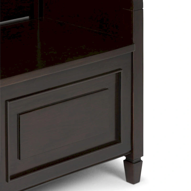 WYNDENHALL Hampshire Banc de rangement traditionnel en bois massif de 42 pouces de large pour entrée - 42 L x 18 P x 29,5 H