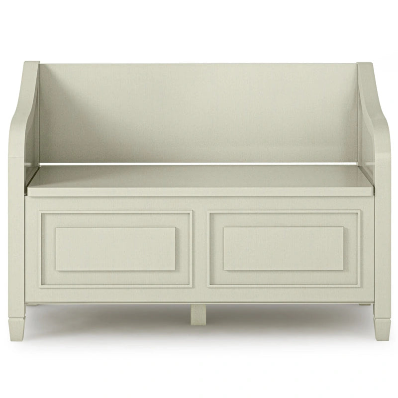 WYNDENHALL Hampshire Banc de rangement traditionnel en bois massif de 42 pouces de large pour entrée - 42 L x 18 P x 29,5 H