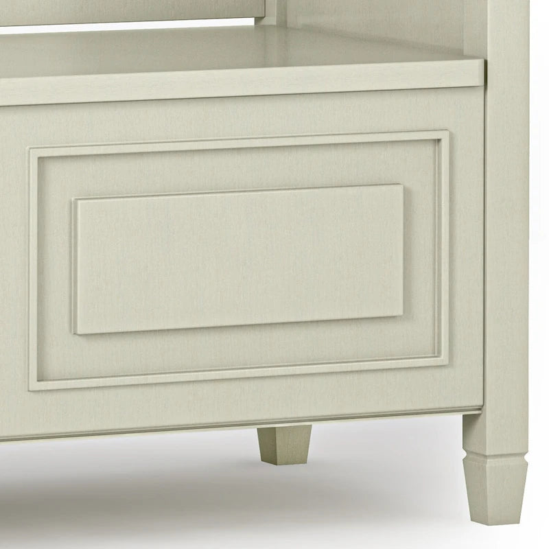WYNDENHALL Hampshire Banc de rangement traditionnel en bois massif de 42 pouces de large pour entrée - 42 L x 18 P x 29,5 H