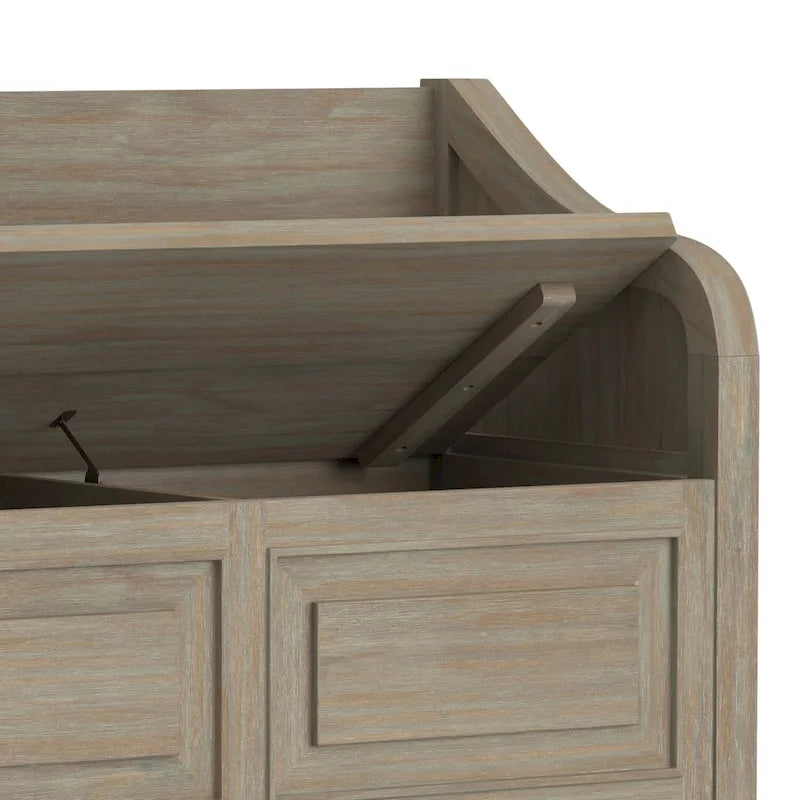WYNDENHALL Hampshire Banc de rangement traditionnel en bois massif de 42 pouces de large pour entrée - 42 L x 18 P x 29,5 H